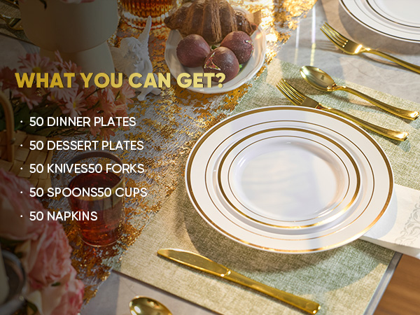 Gold Dinnerware Set