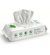 Best Pet Supplies 8" x 9" Large Unscented Dog Wipes - Cleaning and Deodorizing for Paws and Coat ...