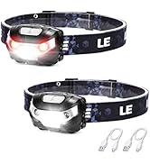 LED Headlamp Rechargeable, Super Bright Head Lamp with 5 Modes, 45°Tilt Comfortable Headlamp Flas...