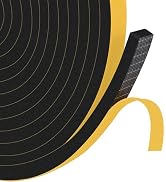 YIMIKI Weather Stripping Door Seal 1/2 in x 1/4 in Self Adhesive Foam Tape Insulation Strips, Wea...