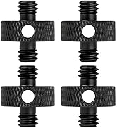 Rigych 1/4 Male to 1/4 Male Tripod Screw Adapter with Hole 1/4 Screw Camera Mount for Camera Trip...