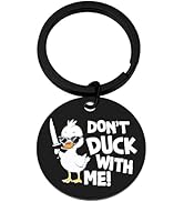 PLwelth Duck Keychain for Couples Cute Keyring for Duck Lovers Funny Keychin for Car Backpack Gif...