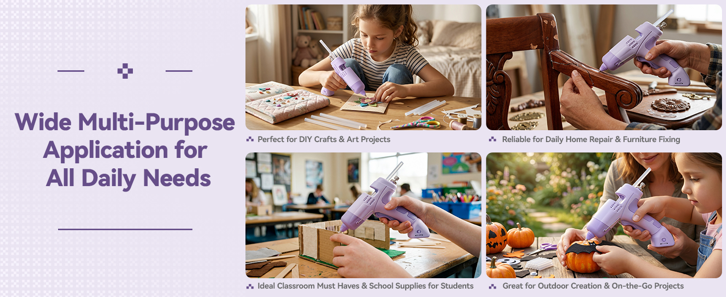 DIY Glue Gun,Home Repair Hot Glue Gun,Classroom Must Haves,School Supplies Glue Gun,Outdoor Glue Gun