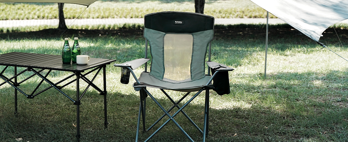 camping lawn chairs cup holders for adults foldable camp music festival garden courtyard fishing