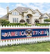 Inisajace 250 Anniversary USA Banner - USA 250th Anniversary Yard Banner Decorations, 250 Year Fr...