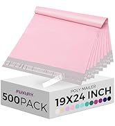 Fuxury Large Poly Mailers 19x24 Inch 500 Pcs, Bulk Shipping Bags for Clothing, Strong Adhesive Sh...
