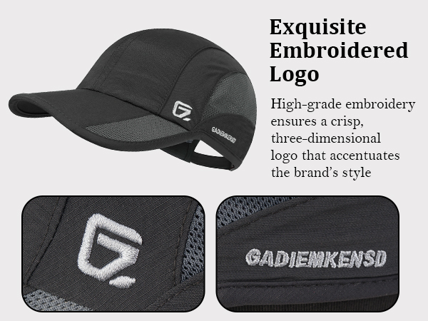 Embroidered logo G on the left side impress on you for our brand