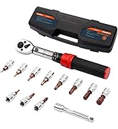 Inwell 1/4 Inch Drive Click Torque Wrench Set 8.85 in./lbs. to 53.1 in./lbs.(1~6 Nm), Inch Pound ...