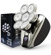 7D Head Shavers for Bald Men, Water Proof Electric Razor for Men with LED Display, Detachable Wet...