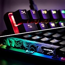 Included keycap puller and additional keycaps