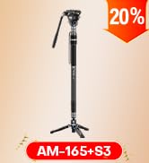 SIRUI Carbon Fiber Video Monopod for Camera, 3-in-1 Monopod for Fluid Head, Max Height 68.89", 6k...