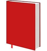 KICNIC Red Fabric Book Cover for Hardcover, 1 Pack, 6x9 Inch, Up to 8.5”x9.5”, Adjustable School ...