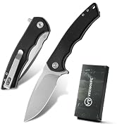 VIRENKNIFE Mini Pocket Knife for Men Women, 2.99" D2 Steel Blade G10 Handle Folding Knife with Po...