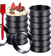 16Packs English Muffin Rings Crumpet Rings NONSTICK -3.15 Inch & 4 Inch Stainless Steel Double Ro...