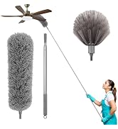 Wzxlj.Y Microfiber Duster Set, 3PCS with 30 to 100 Inch Extension Pole, Bendable & Reusable Duste...