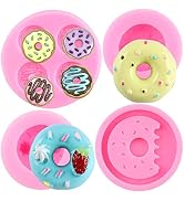 Zixiang Donut Silicone Mold Doughnut Fondant Molds for Cake Decorating Cupcake Topper Gummy Candy...