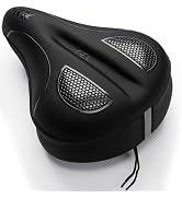 Bike Seat Cushion - Gel Padded Bike Seat Cover for Men Women Comfort, Extra Soft Exercise Bicycle...