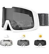 Ukoly Ski/Snowboard Goggles for Men Women, Snow Goggles HD Lens Anti-Fog Coating OTG Design UV400...