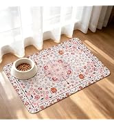 PPET Dog Feeding Mat, Super Absorbent Dog Mats for Food and Water Bowl, Non Slip Pet Placemat for...