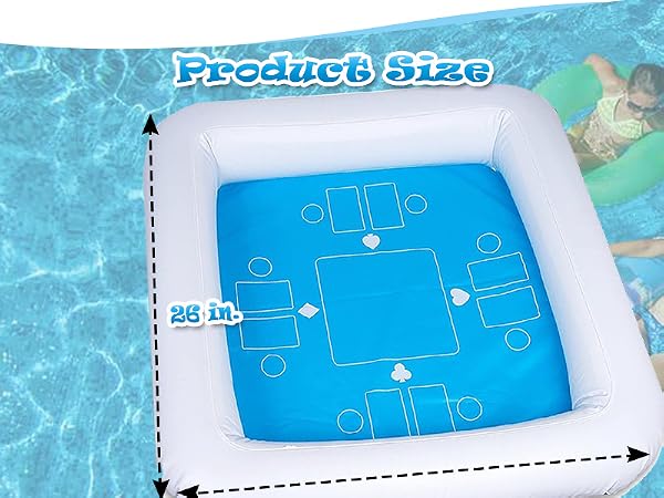 Inflatable Game Table with Waterproof Playing Cards,