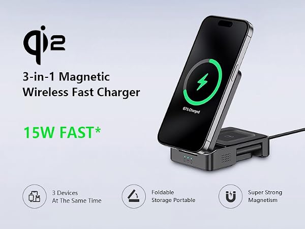 Qi2 Magnetic Wireless Charger