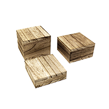 risers for displays wooden