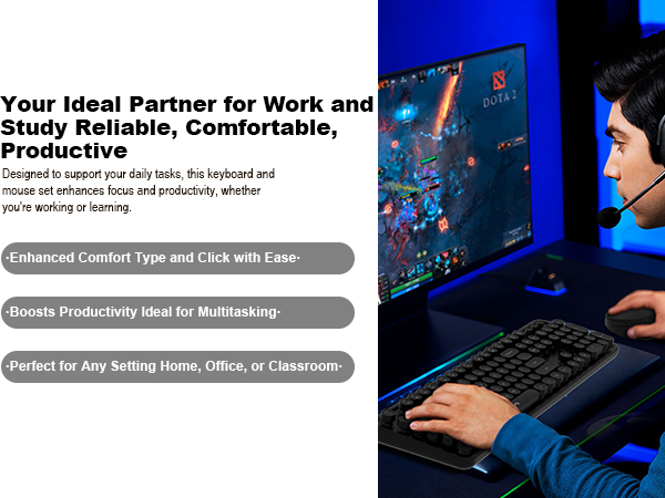 Wireless Keyboard and Mouse Combo