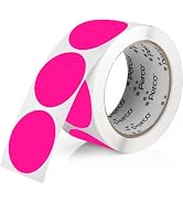 Perco Fluorescent Pink 2-Inch Round Circle Dot Sticker Labels with Easy Peel Perforation - 500 La...