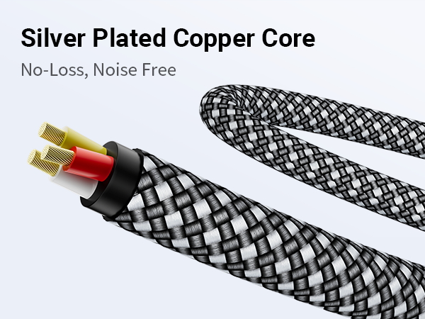 3.5mm to 3.5mm Aux Cable Silver-Plated Copper Core