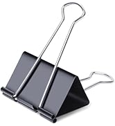 Ufmarine Jumbo Binder Clips 3 inch (18 Pcs), Extra Large Binder Clips for Office Supplies