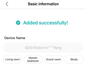 add device successfuly