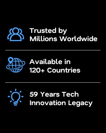 AOC was Trusted by Millions Worldwide, Available in 120+ Countries. 59 Years Tech Innovation Legacy