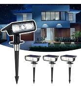 Toodour Solar Spot Light Outdoor, 4 Pack Solar Lights Outdoor with 2 Modes, Waterproof Solar Powe...