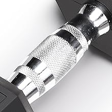 contour knurled grip dumbbell