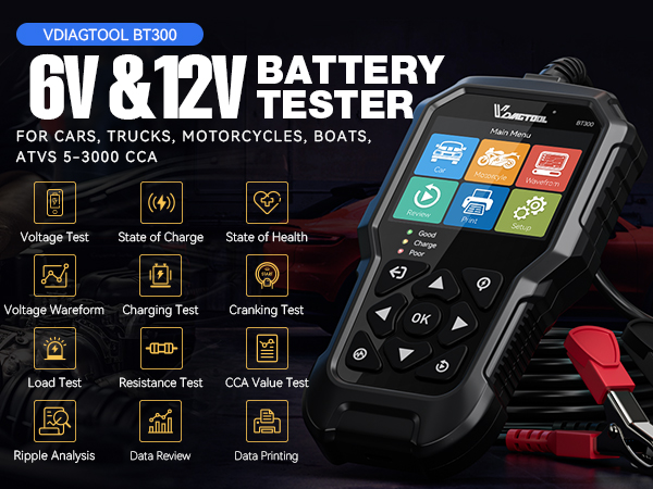 BT300 car battery tester