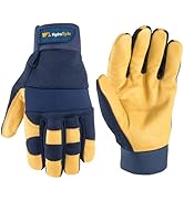 Wells Lamont Men's Leather Palm Work Gloves | Heavy Duty, Form Fitting for Improved Dexterity | M...