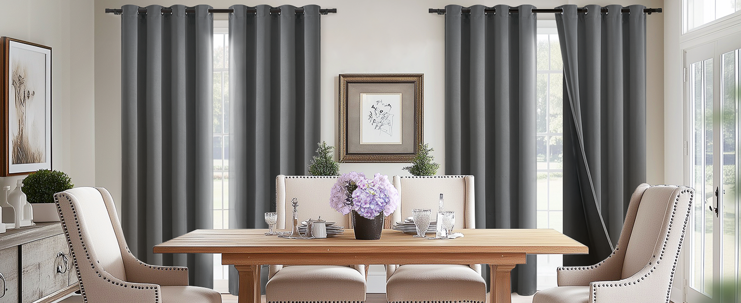 grey blackout curtains