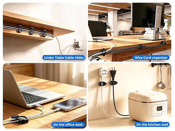 cable management clips adhesive electrical cord organizer wall organizer for office