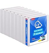 COMIX Heavy Duty 1 1/2 inch Slant-D Ring View Binder, 1.5 inch 3 Ring Binders, Hold 350 Sheets of...