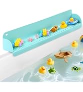 AGPTEK 24 Inch Bathtub Splash Guard with 10 Suction Cups, Silicone Tub Water Splash Guard for Bat...