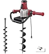 Yeshom Electric Auger Post Hole Digger with 6" and 4" Earth Auger Drill Bit for Planting 1500W 2H...