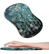 DINKY Ergonomic Mouse Pads Wrist Support, Entire Memory Foam with Anti-Slip PU Base, Pain Relief ...