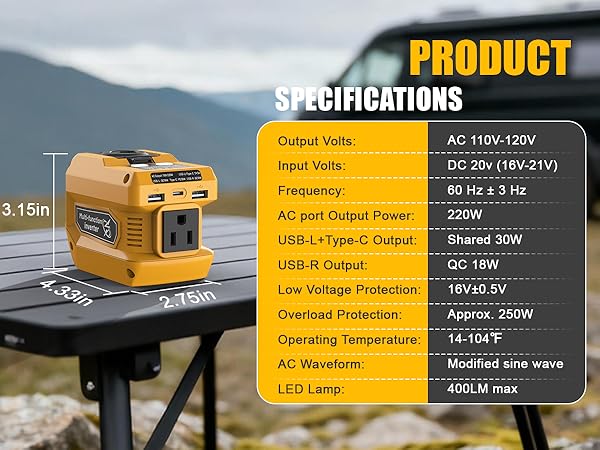 product specifications