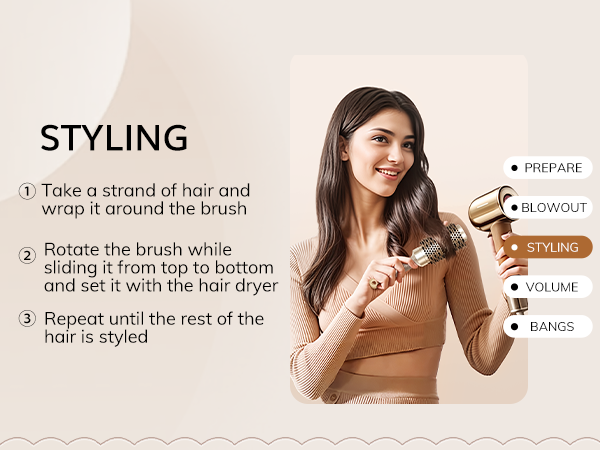 round brush for blow out