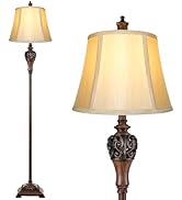 Vintage Floor Lamp for Living Room Traditional Farmhouse Tall Standing Lamp Mid-Century Antique B...