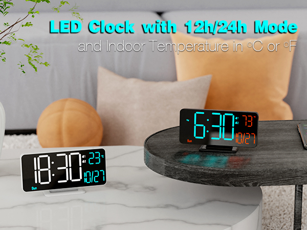 6.7in digital clock