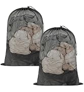 FMLIUY 2 Pack XL Mesh Laundry Bags,Machine Washable Heavy Duty Mesh Storage Bag,Dirty Clothes Lau...