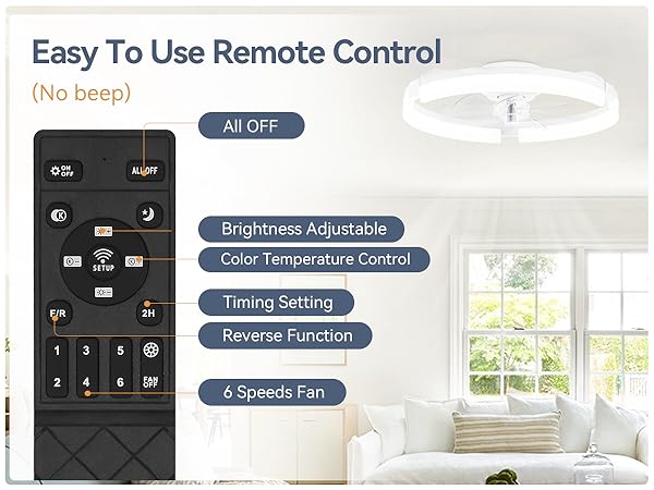 modern ceiling fan with light