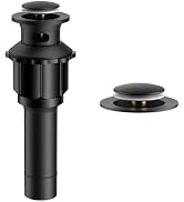 FORIOUS Bathroom Sink Drain with Overflow, Pop Up Drain Assembly with Detachable Basket Stopper, ...