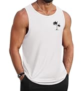 COOFANDY Mens Beach Tank Tops Summer Cotton Sleeveless Graphic T Shirts Palm Tree Casual Vacation...